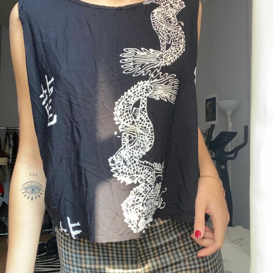 Coolt linne med japanska detaljer  - 90