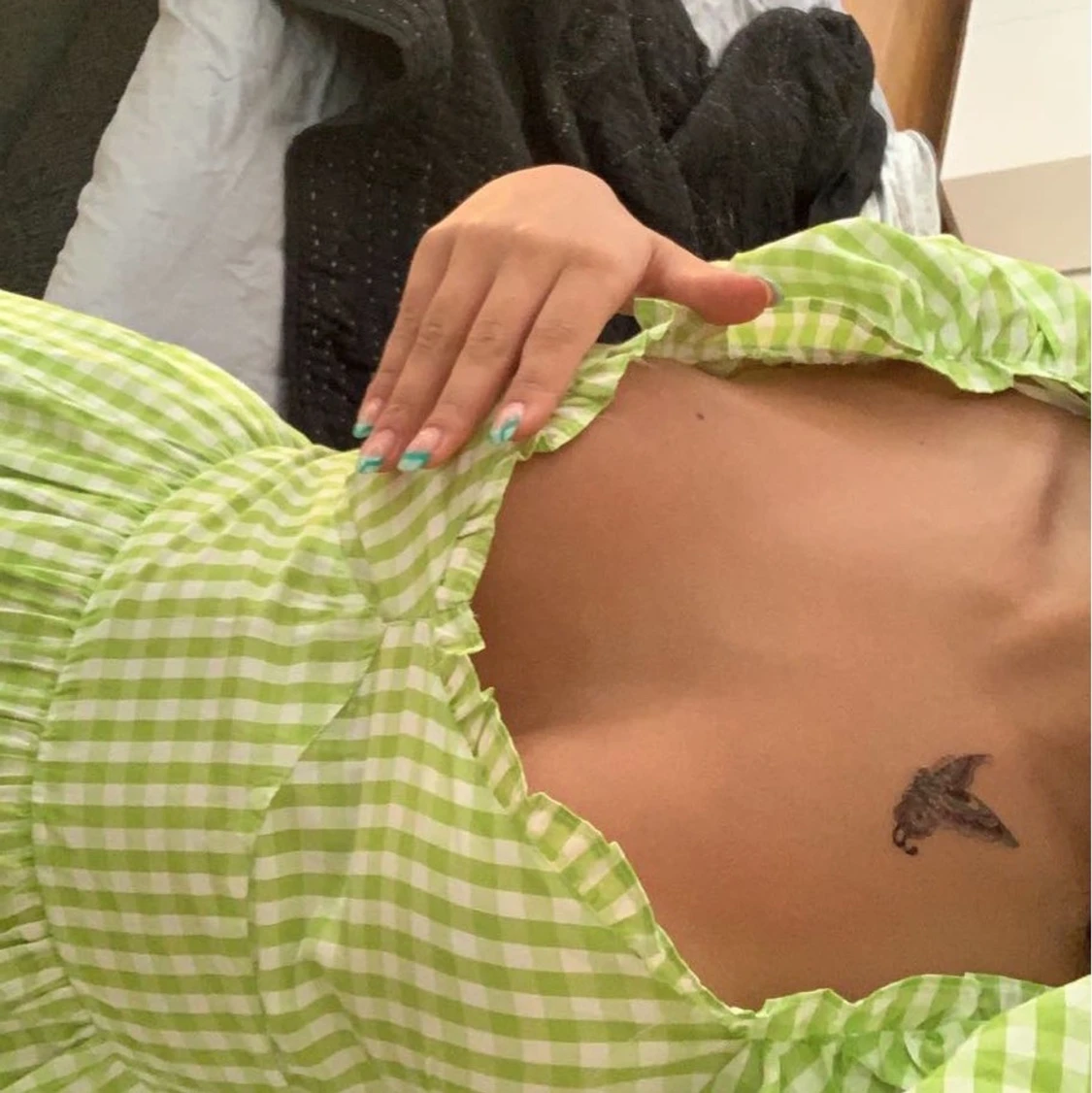 Vacker grön klänning - 91