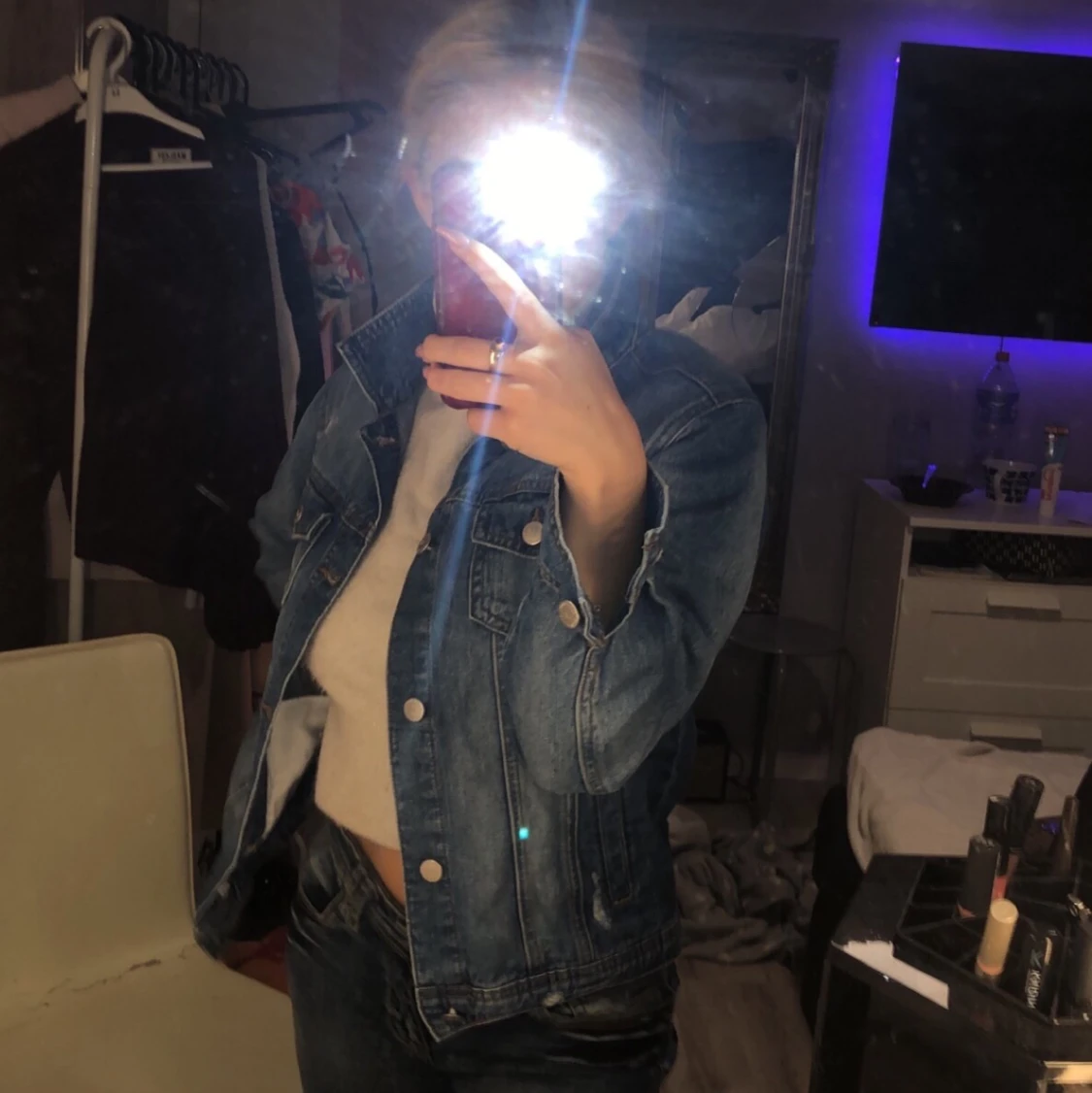 Blå jeansjacka  - 90