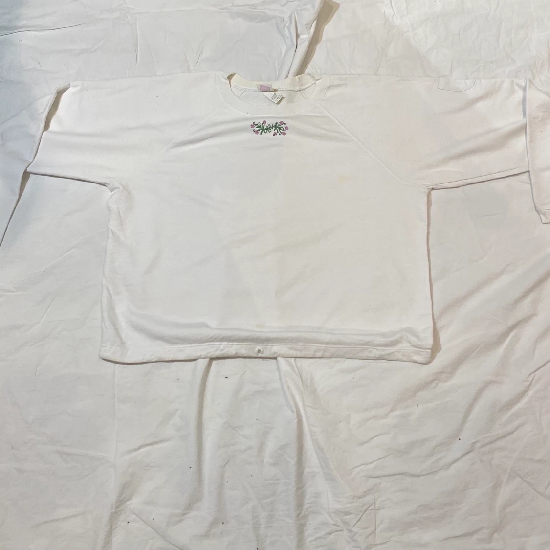 Vintage sweatshirt, broderat tryck