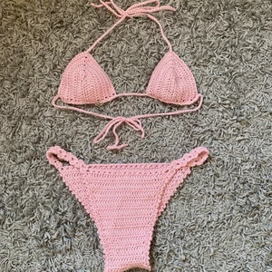 Virkad bikini - Rosa virkad bikini. Storlek xs/s. 200kr + frakt
