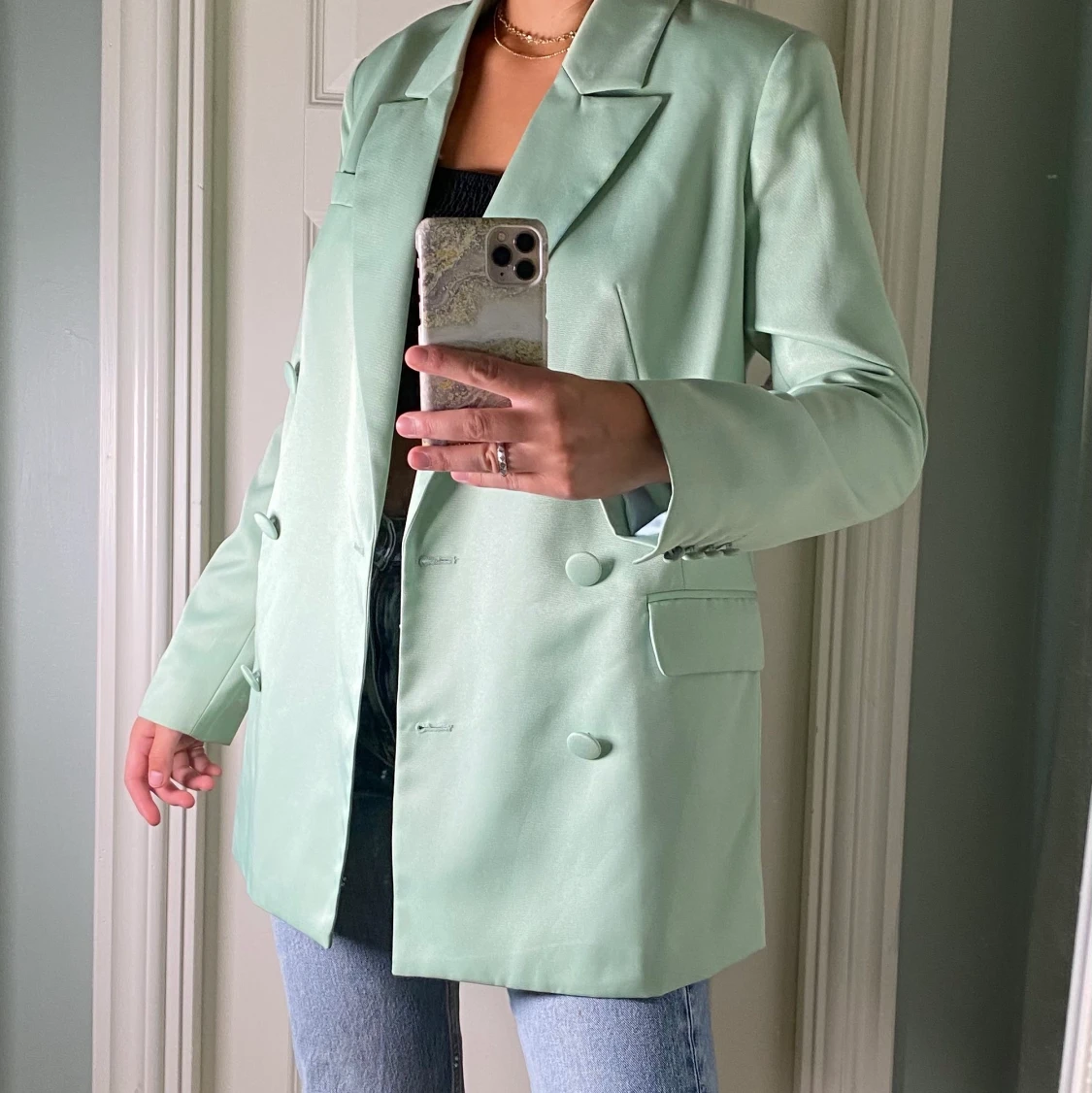Mintgrön blazer