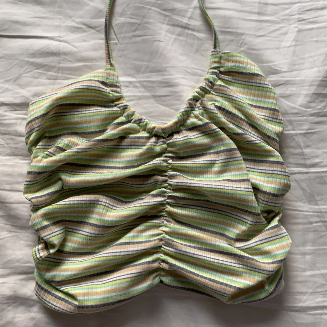 Randigt grönt linne - 90