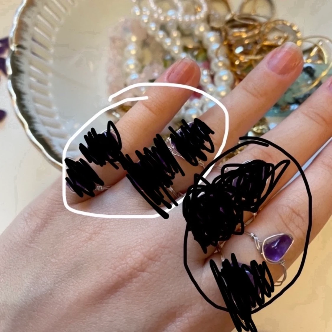 Kristall ringar - 90