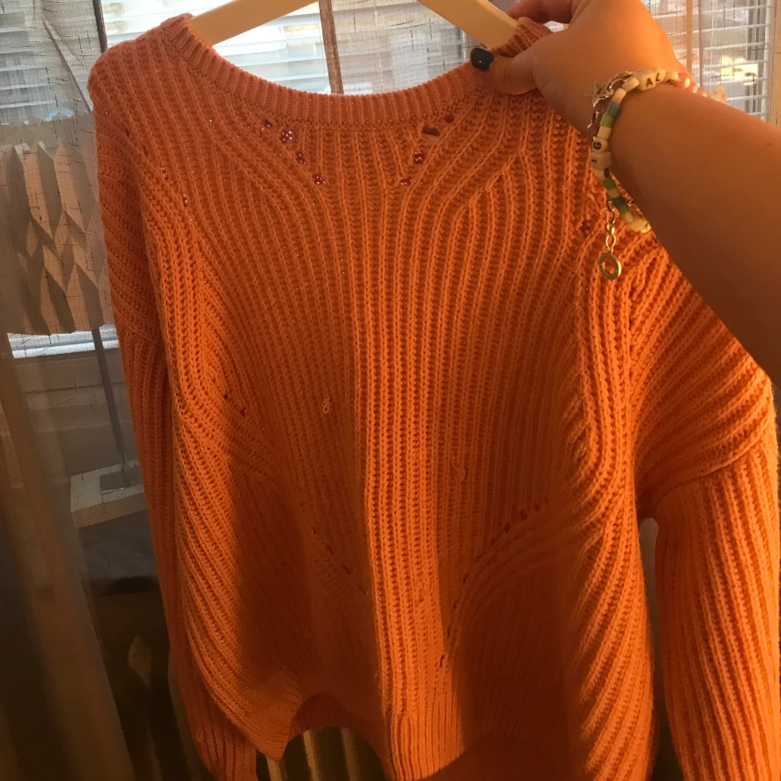 Rosa stickad tröja 💕