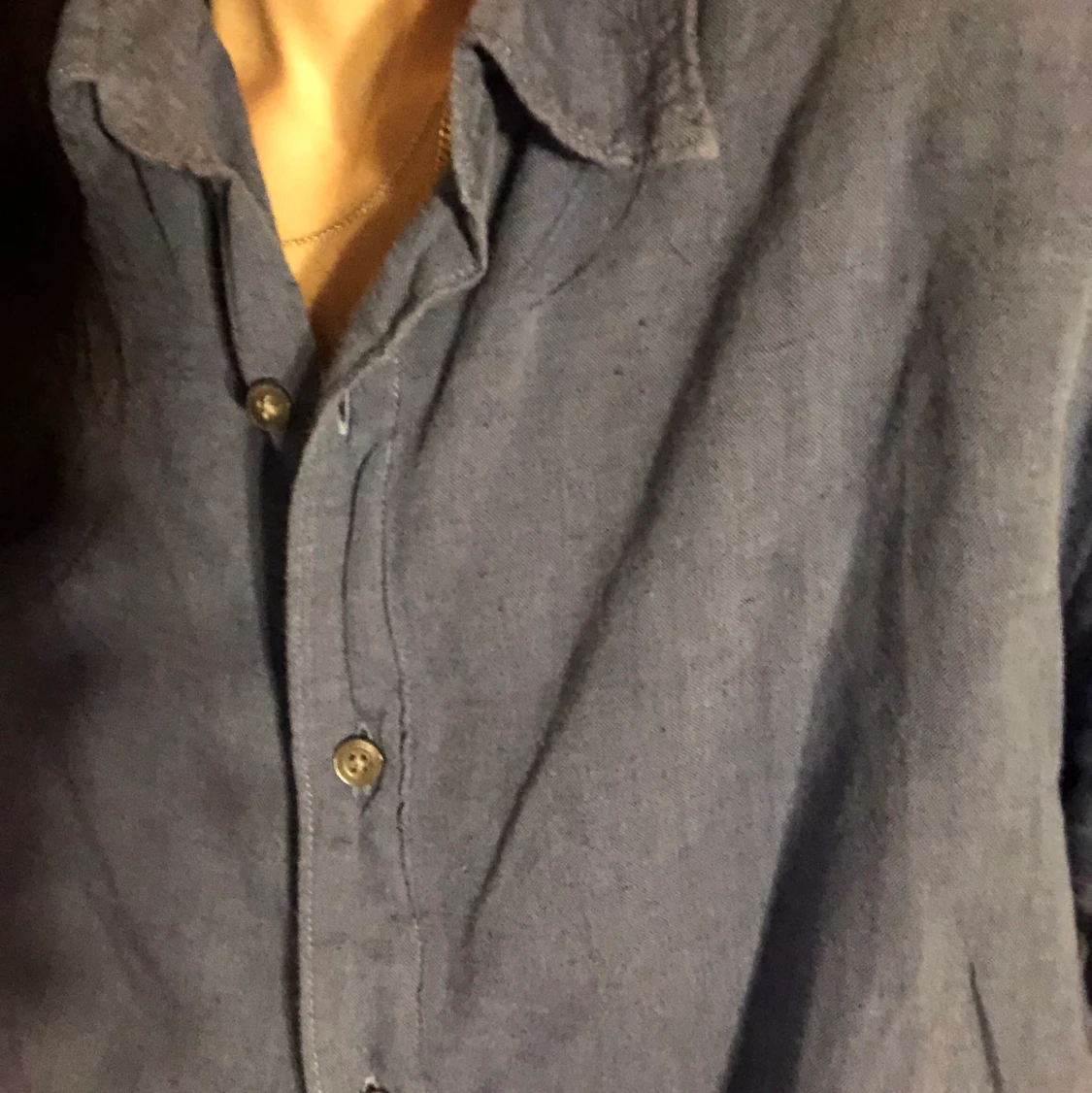 Kortärmad denimskjorta typ storlek M - 91