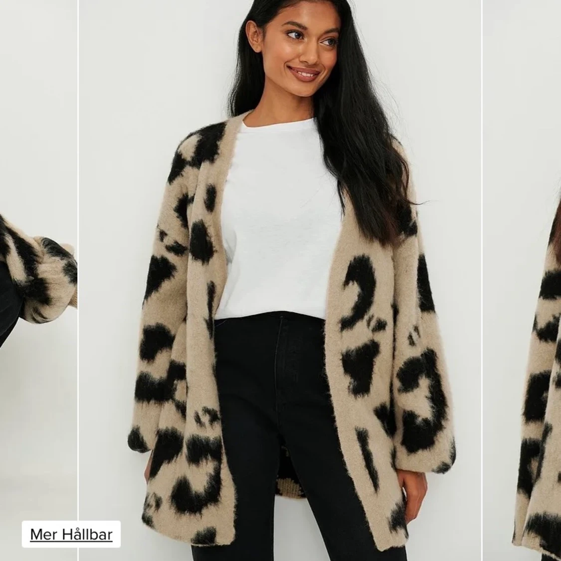 Leopard mönstrad kofta - 91