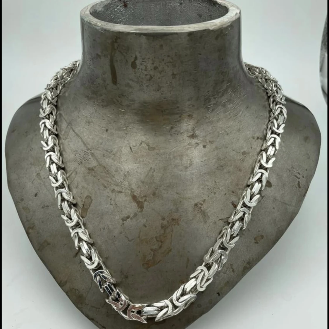 Handgjord silver kejsar halsband 