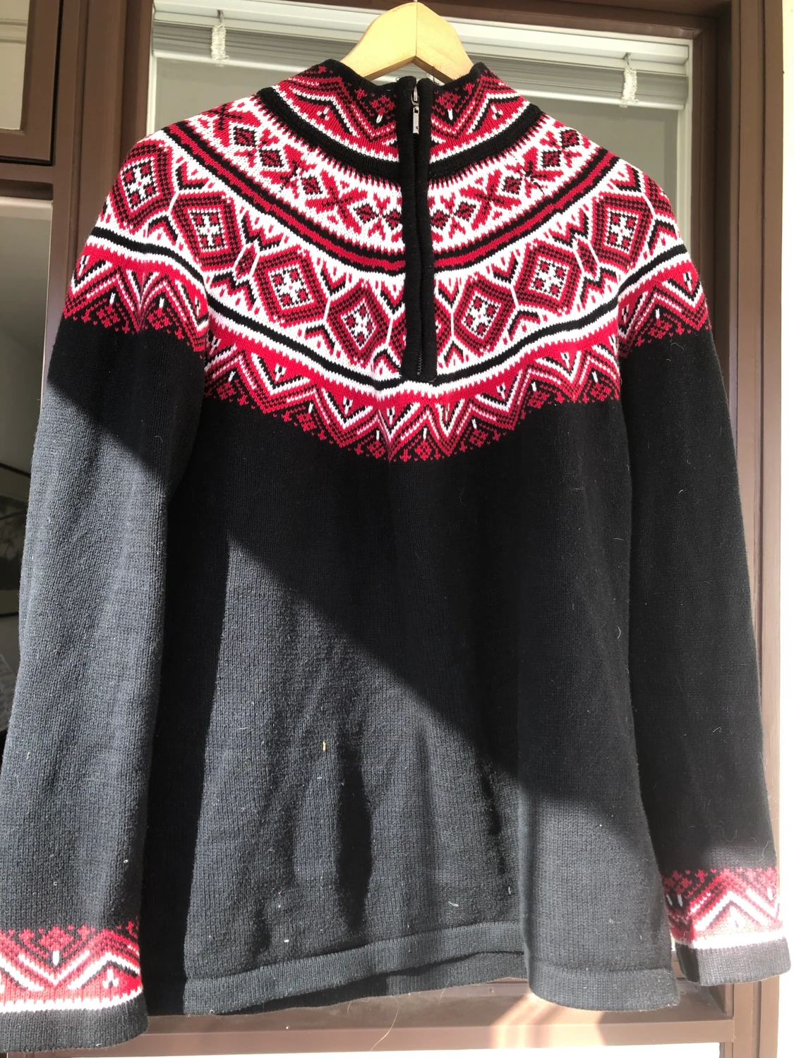 Stickad half-zip tröja