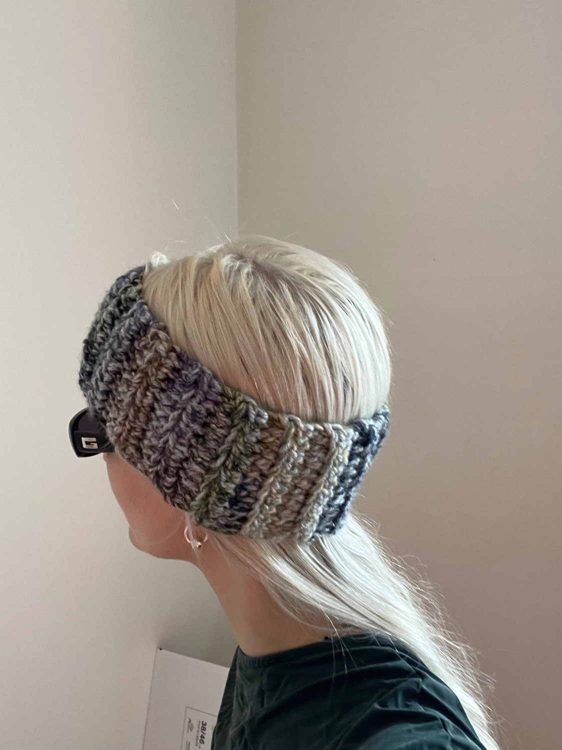 Virkat pannband - 90