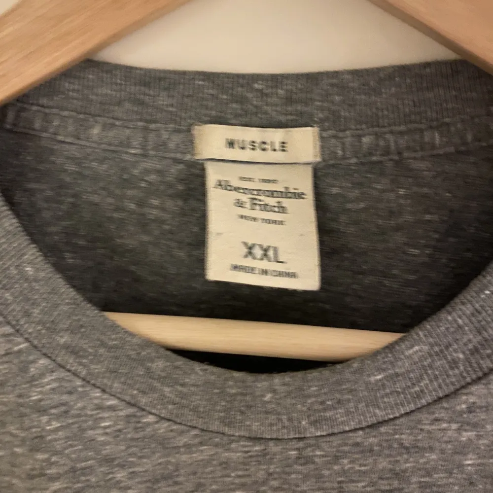 A&F tshirt grå med tryck. Lite tjockare material. Använd 4-5 ggr. XXL men sitter som L. . T-shirts.