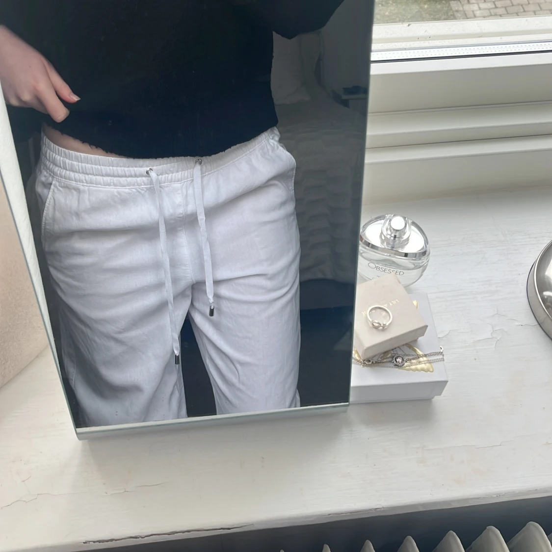 Vita linnebyxor - 91