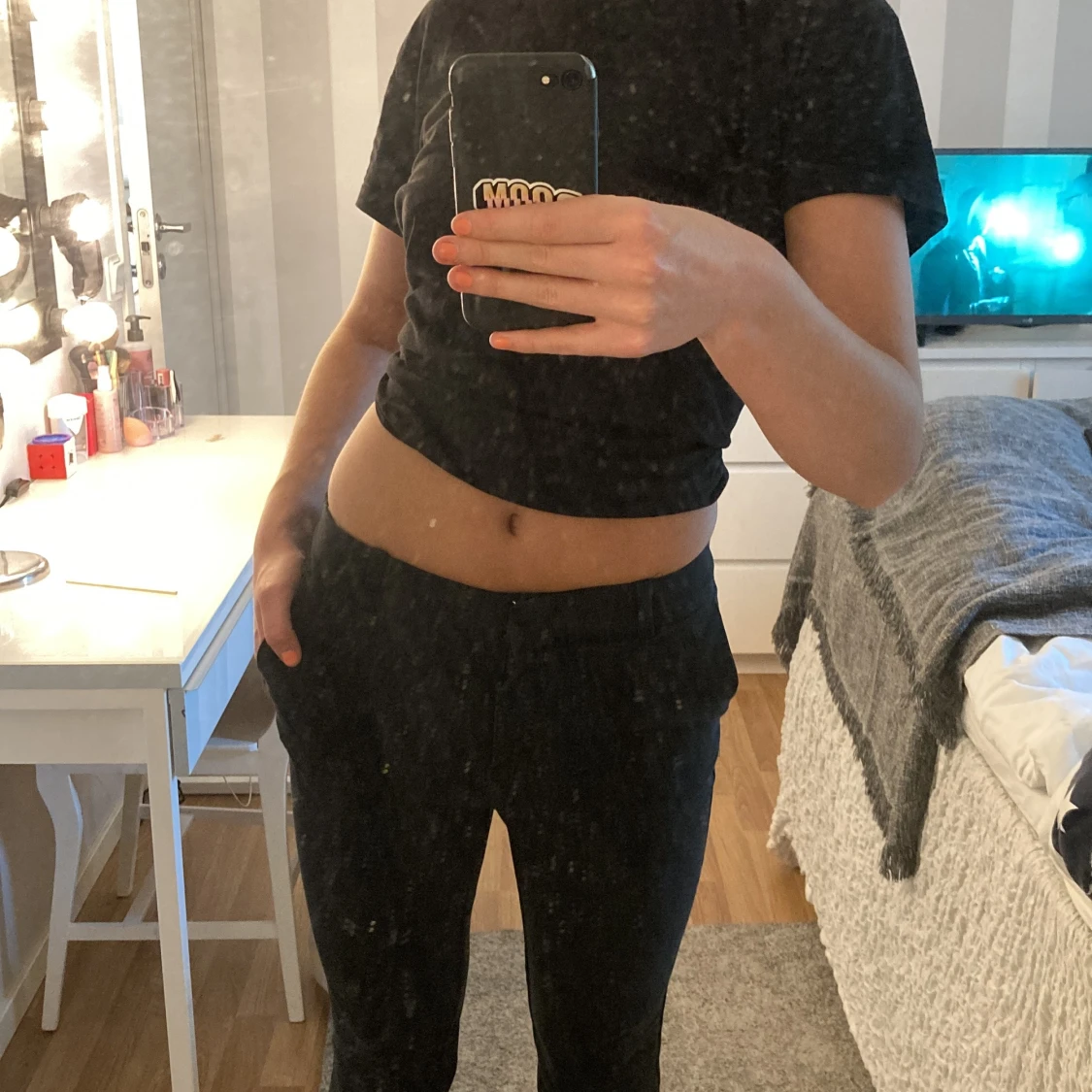 Lågmidjade kostymbyxor 