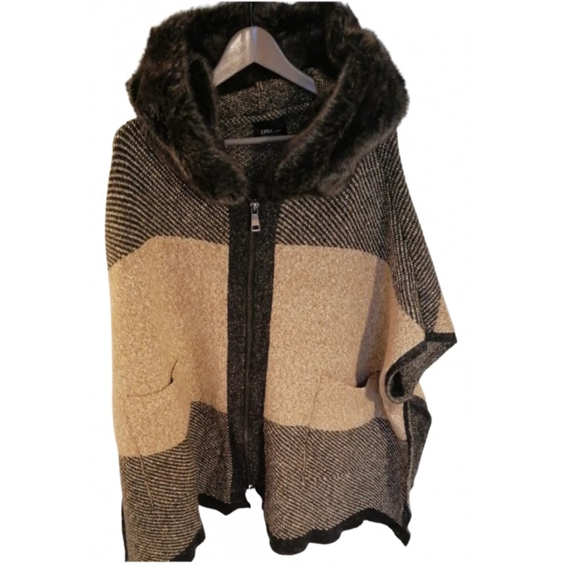 Zipkofta (poncho) med luva - 90