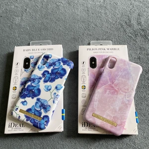 Mobilskal X / 10 - Jätte fina IDEAL OF SWEDEN skal.  79kr st. Det rosa mobilskalet har lite synliga repor på hörnen💘  Det blåa skalet är helt nytt och jag har använt det som mest tre gg. Man får lådorna till, även dem är i väldigt bra skick!! Skriv om ni vill ha mer bilder💘