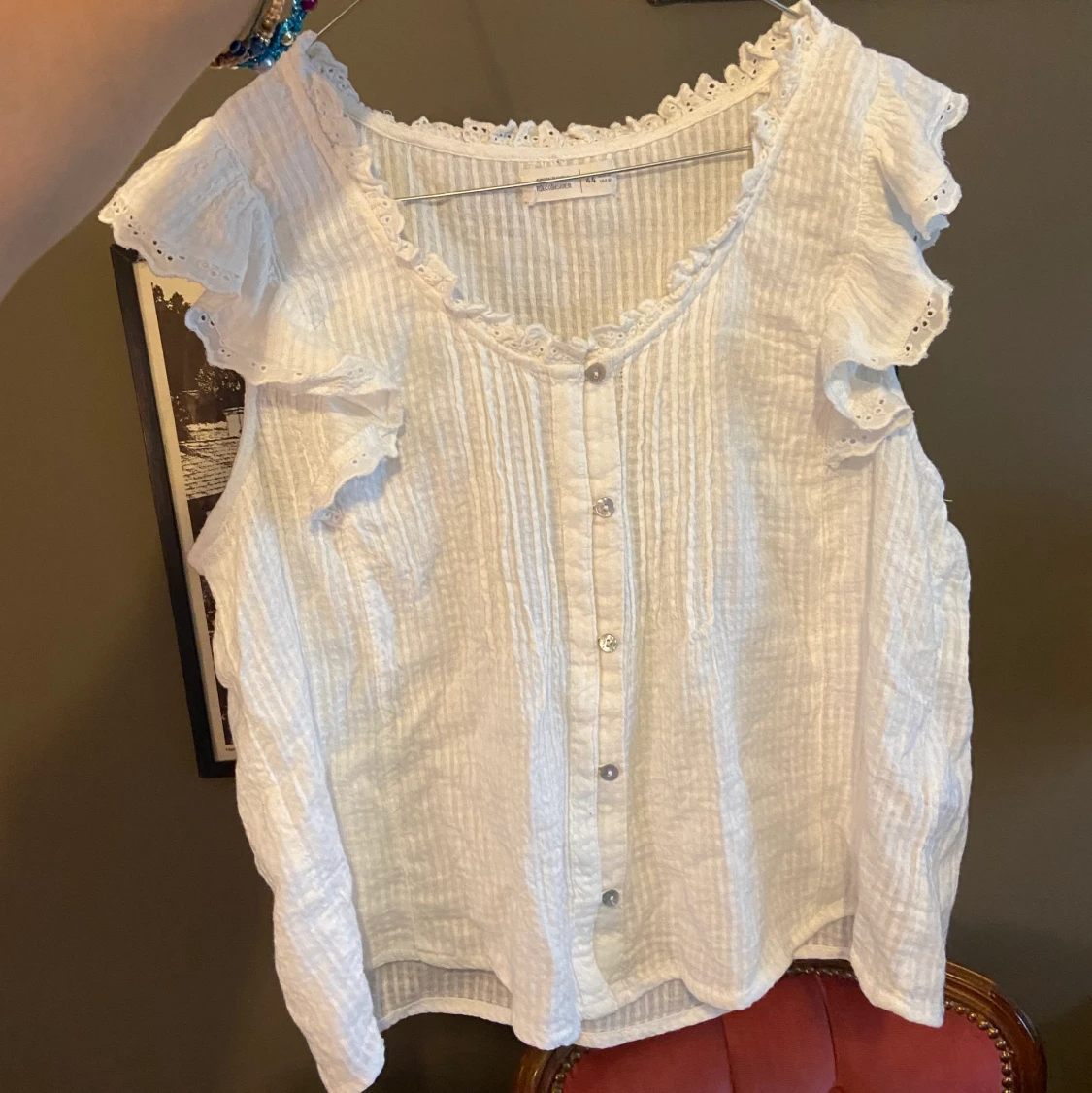 Söt vit topp/blus