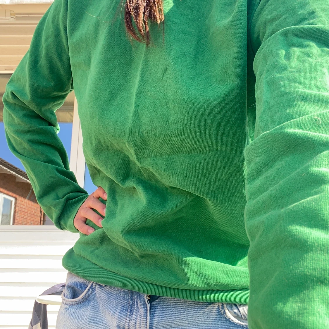 Grön collegetröja - 90