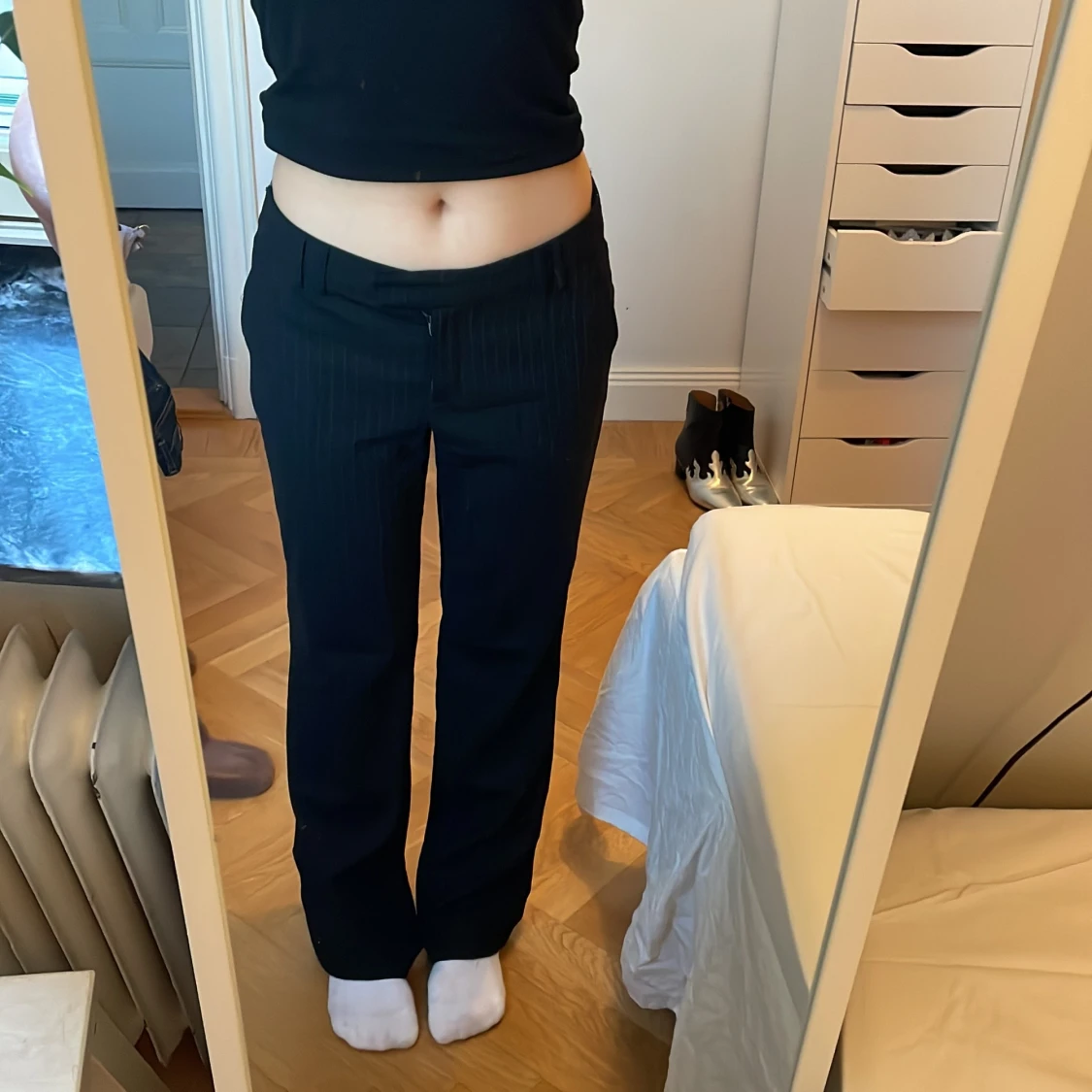 Lågmidjade kostymbyxor  - 90