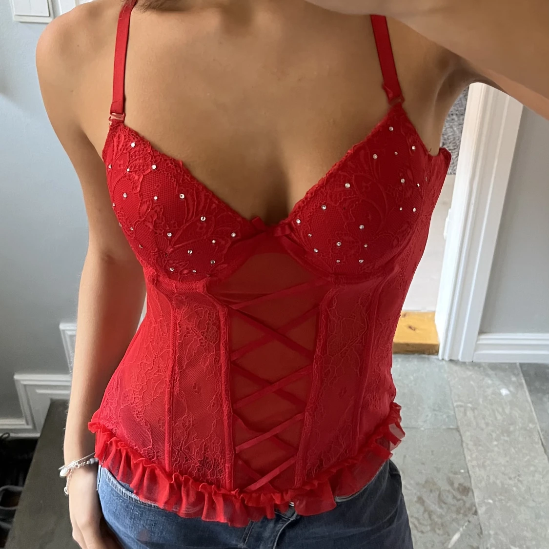 Korsett röd 