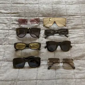 Säljer alla dessa solglasögon för 80 kr styck! Vid köp av mer än en grej får du paketpris eller köp 3 betala för 2 💖🤝🏽 Kolla andra bilden för att se vilka som finns kvar! 