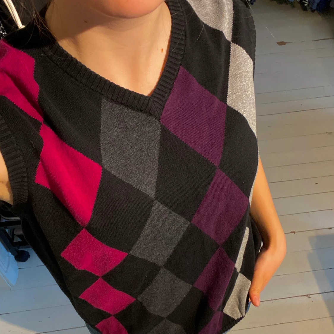 Stickad väst - 90