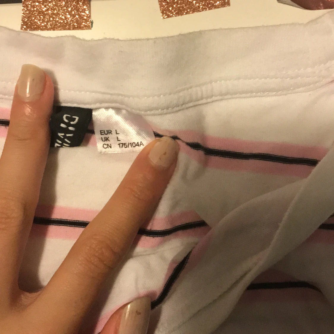 Randig mag tröja  - 90