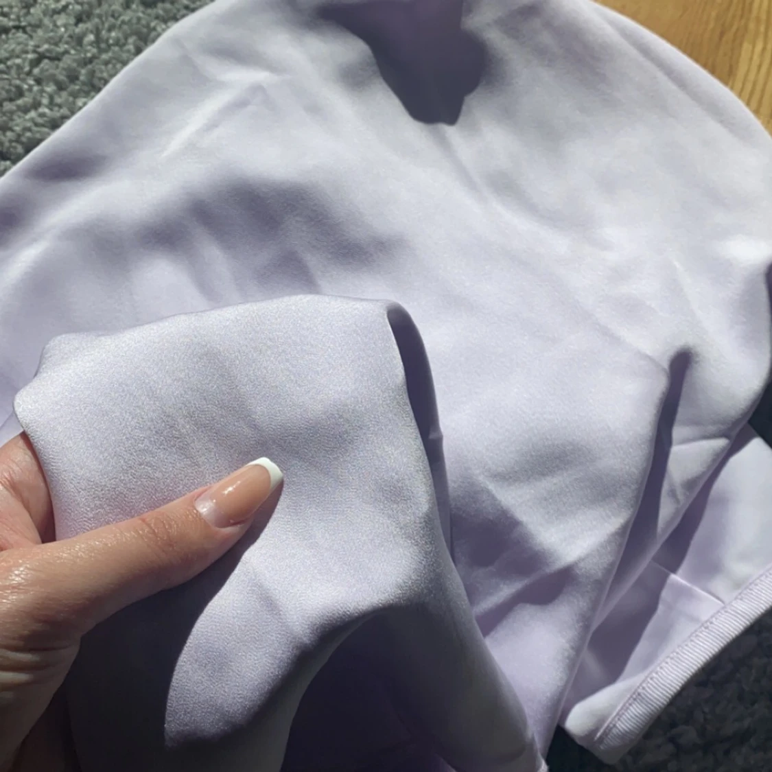 Lila satin kjol  - 90