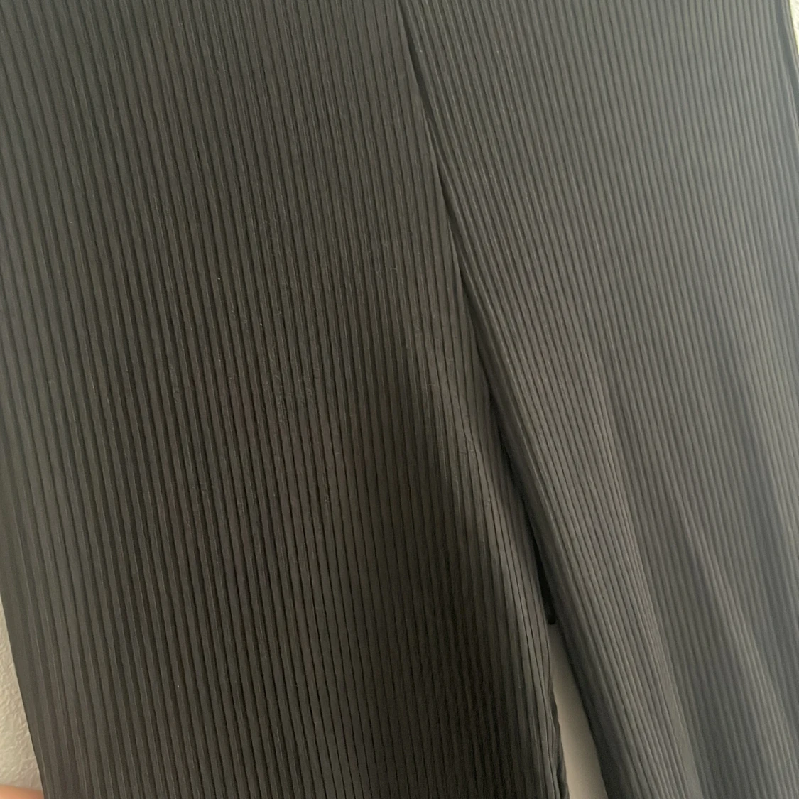 Topshop petite utsvängda byxor i ribbad - 91