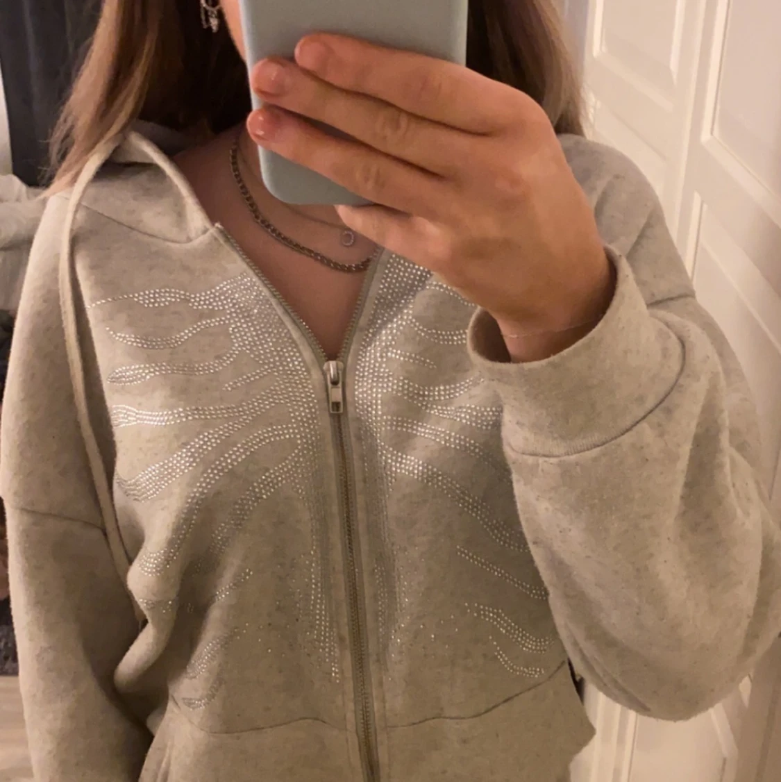 rhinestone hoddie - 90