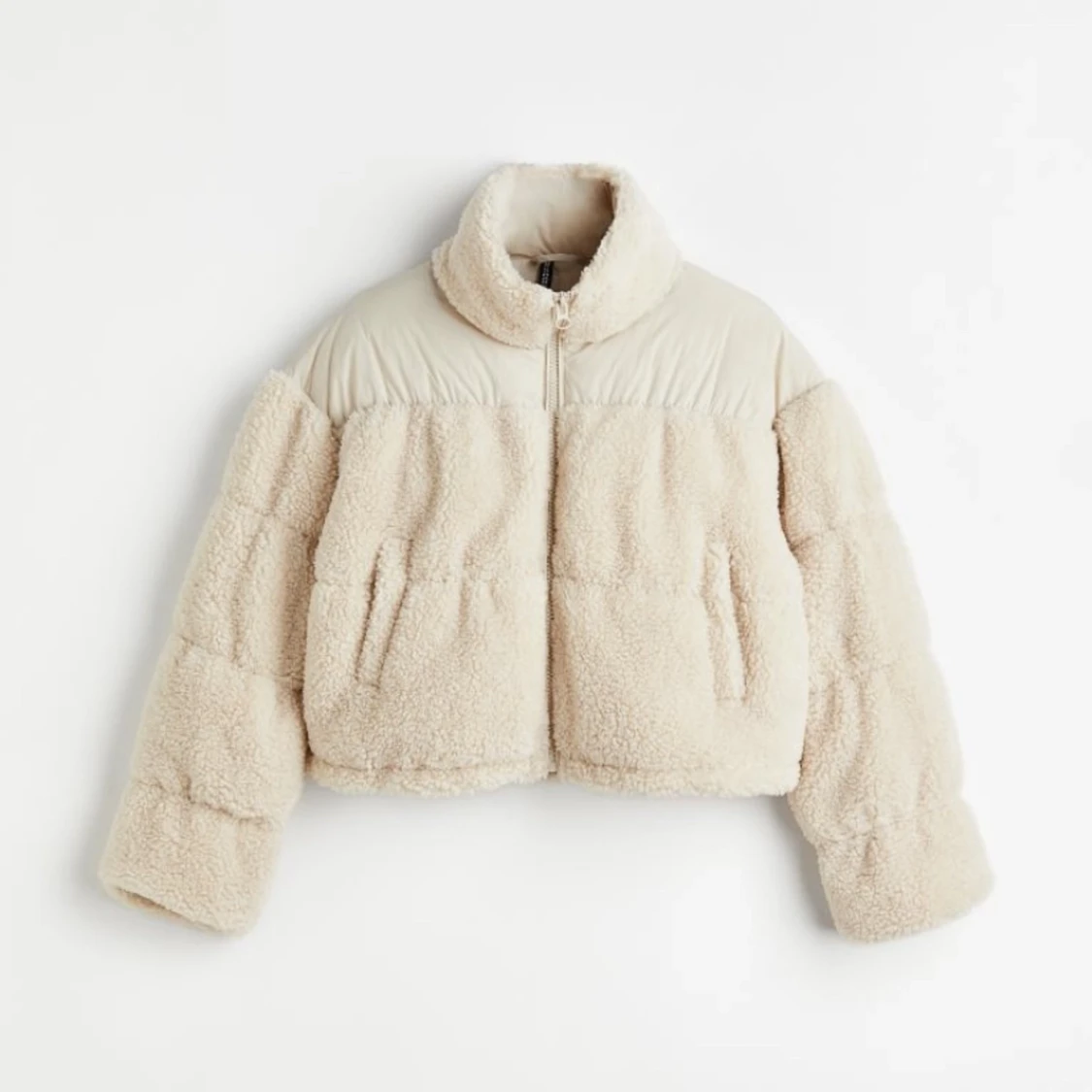 H&M+ vadderad teddyjacka  - 90