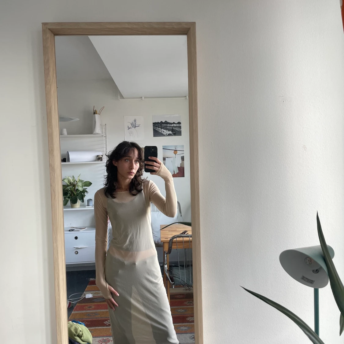 Lång see through klänning  - 91