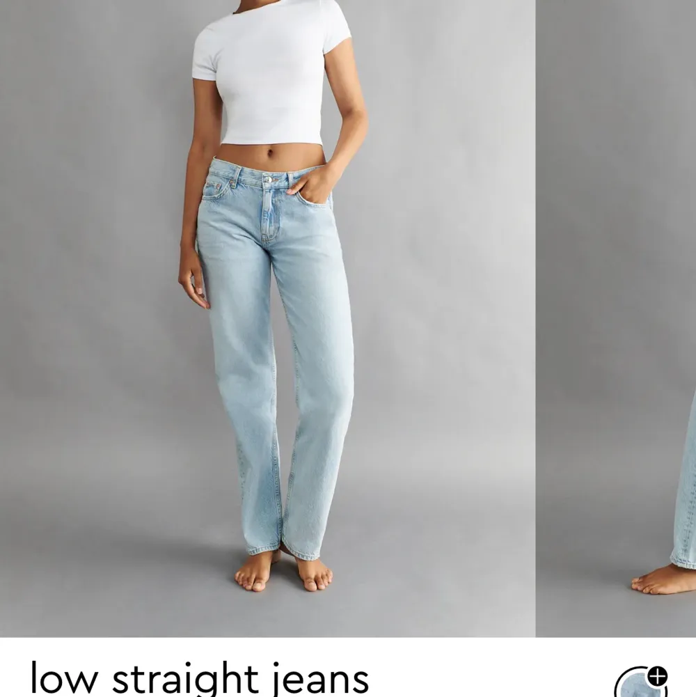 Säljer dessa populära och även slutsålda Lågmidjade jeansen från gina i storlek 34🤍. Jeans & Byxor.