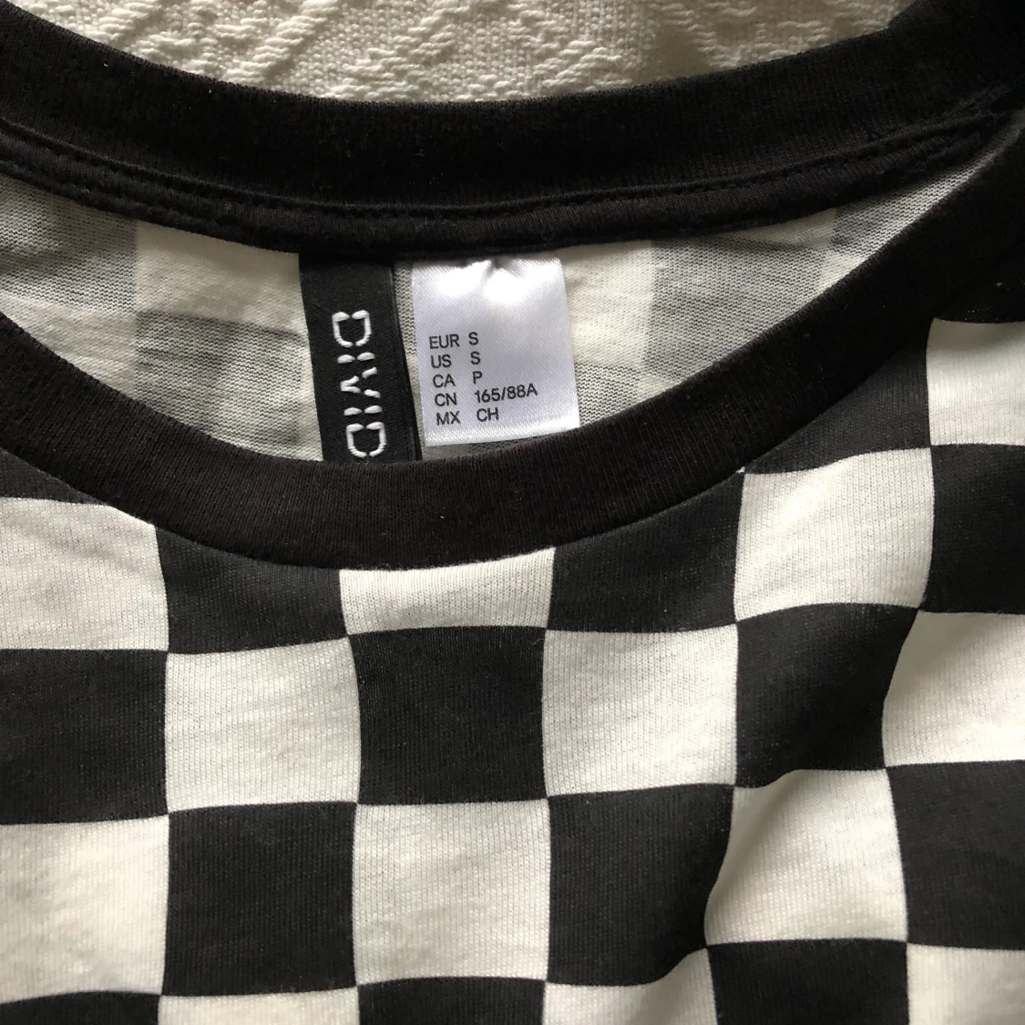 Rutig långärmad tröja  - 91