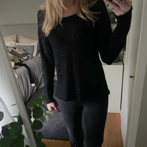 Festlig tröja - Festlig tröja med paljetter. Den är i relativt skön i anseende med paljetterna och i bra skick. Fint med svarta jeans när man vill piffa till det lite. Kommer inte ihåg märket. 