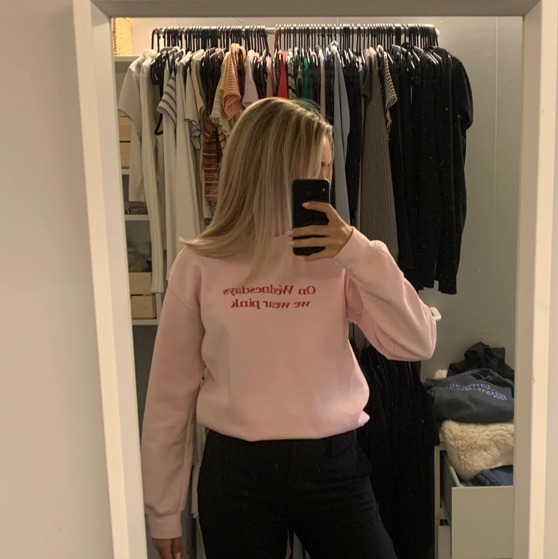 sweatshirt med tryck - 91