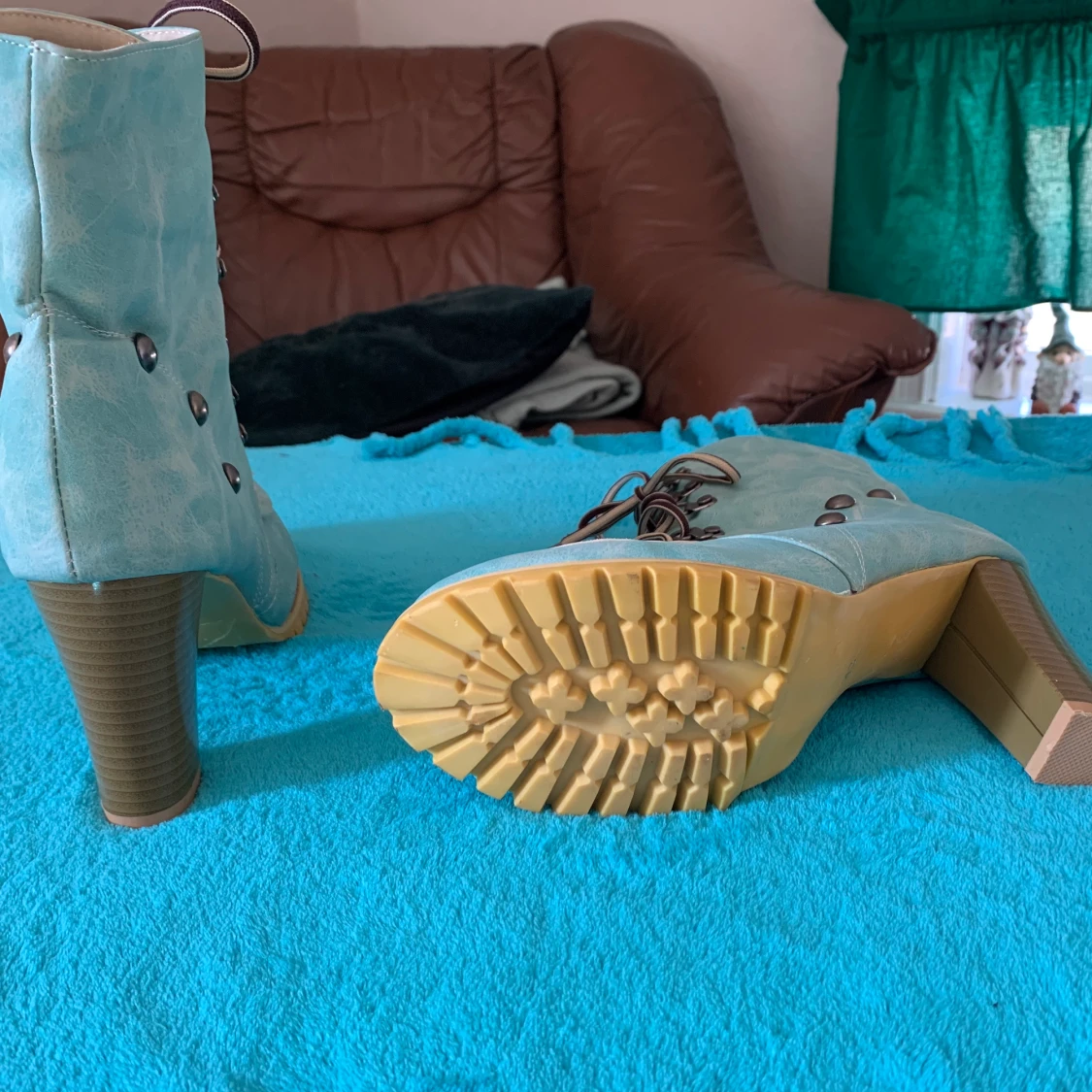 Ljusblåa sommar skor  - 91