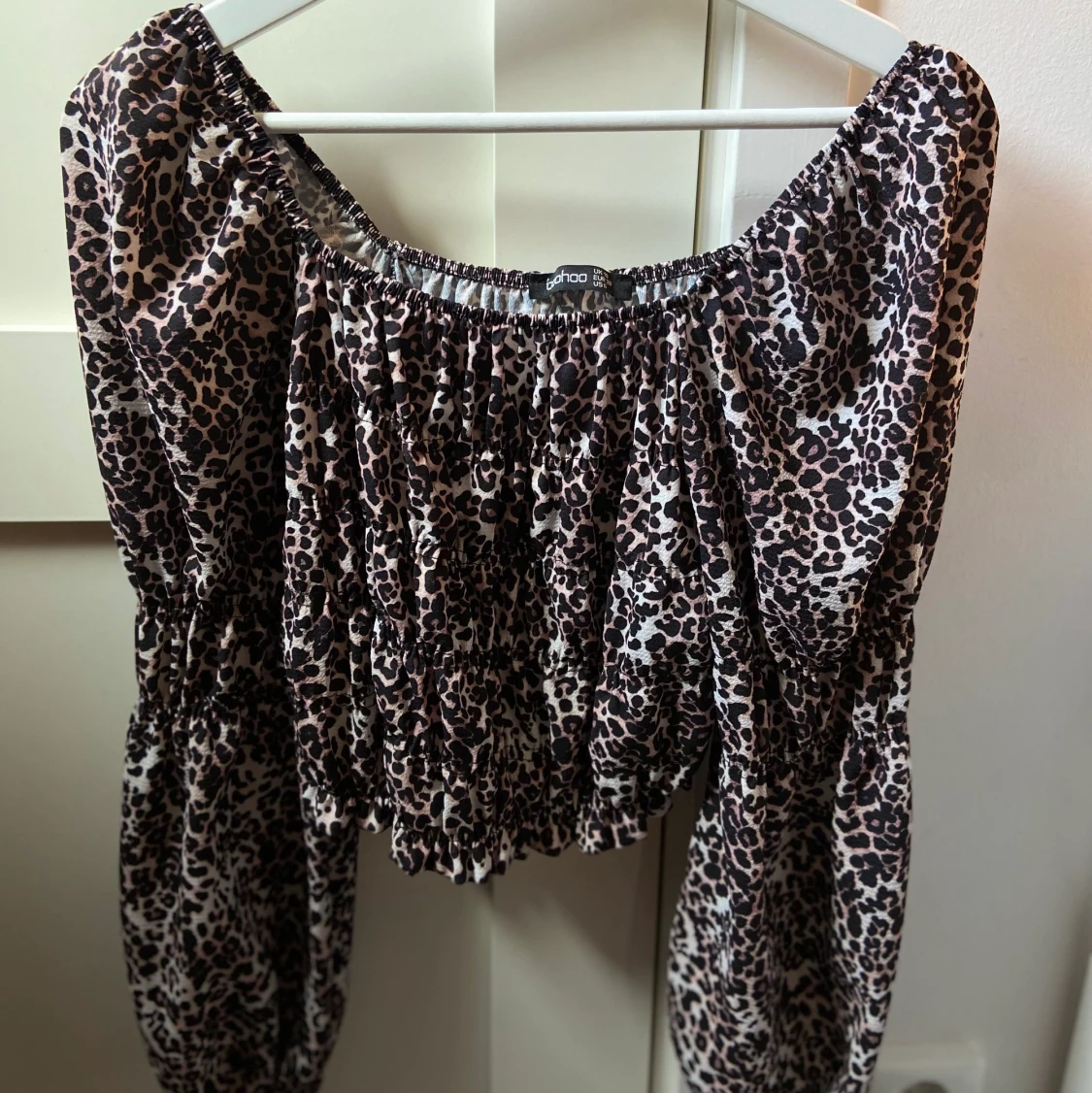 Boohoo långärmad leopardtopp (NY)