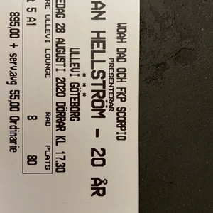 HÅKAN HELLSTRÖM BILJETTER - Säljer två sittplatser till Håkan Hellström den 26/8 (fredag) Ullevi. Nypris 950kr/st säljer för 600kr/st kan tänka mig billigare bara jag får dem sålda! Hör av dig vid intresse så fort som möjligt 🫶🏼❤️
