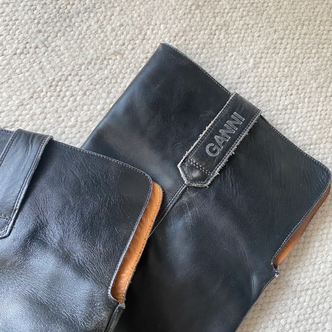 Ganni Leather biker boots  - 91