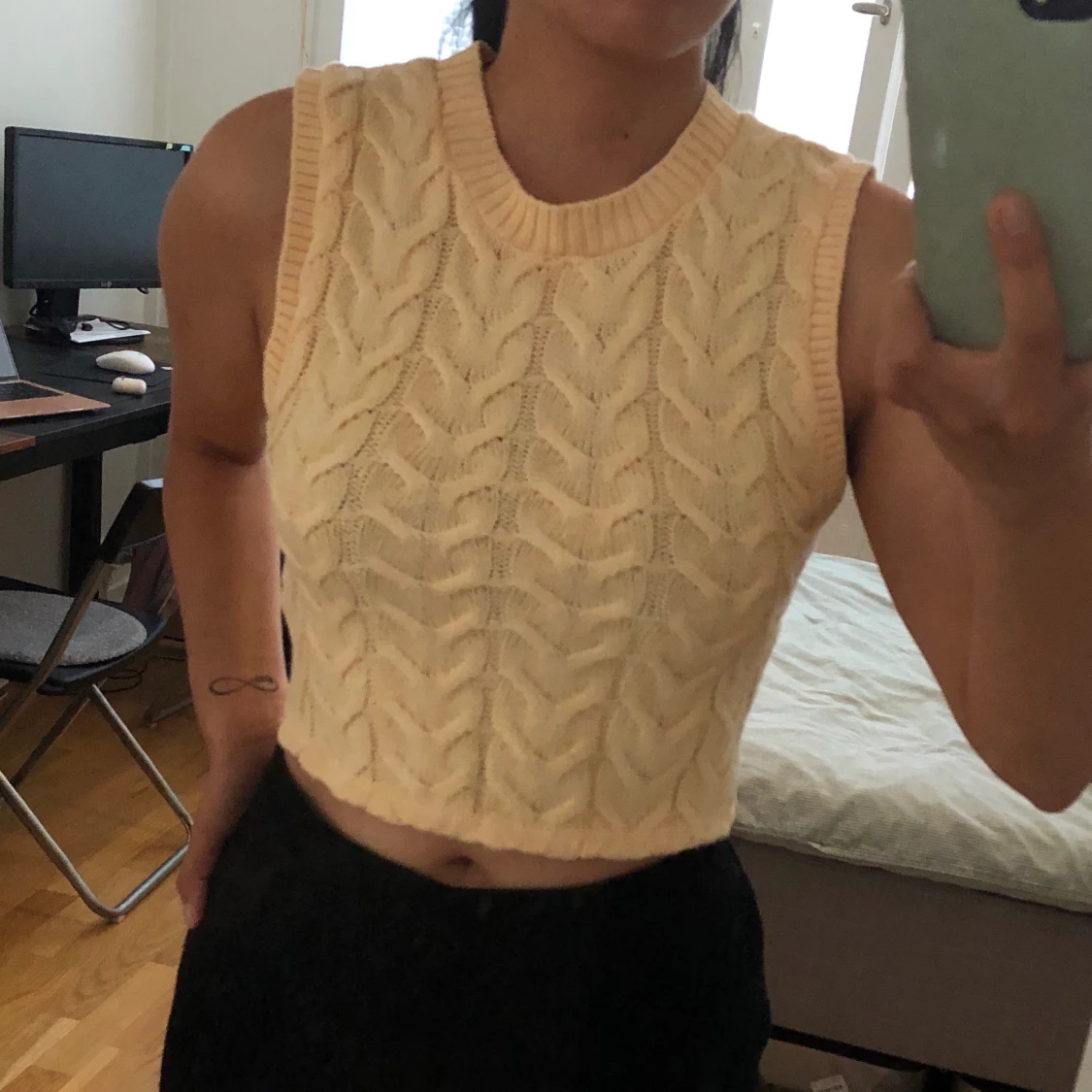 Zara yellow knit vest