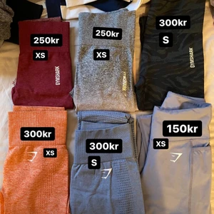 Gymshark träningstights - Dem två första är ombre, alla är i fint skick!