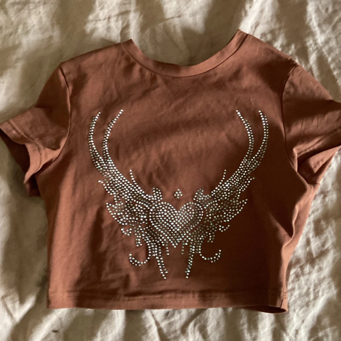 Brun glitter crop top  - 91