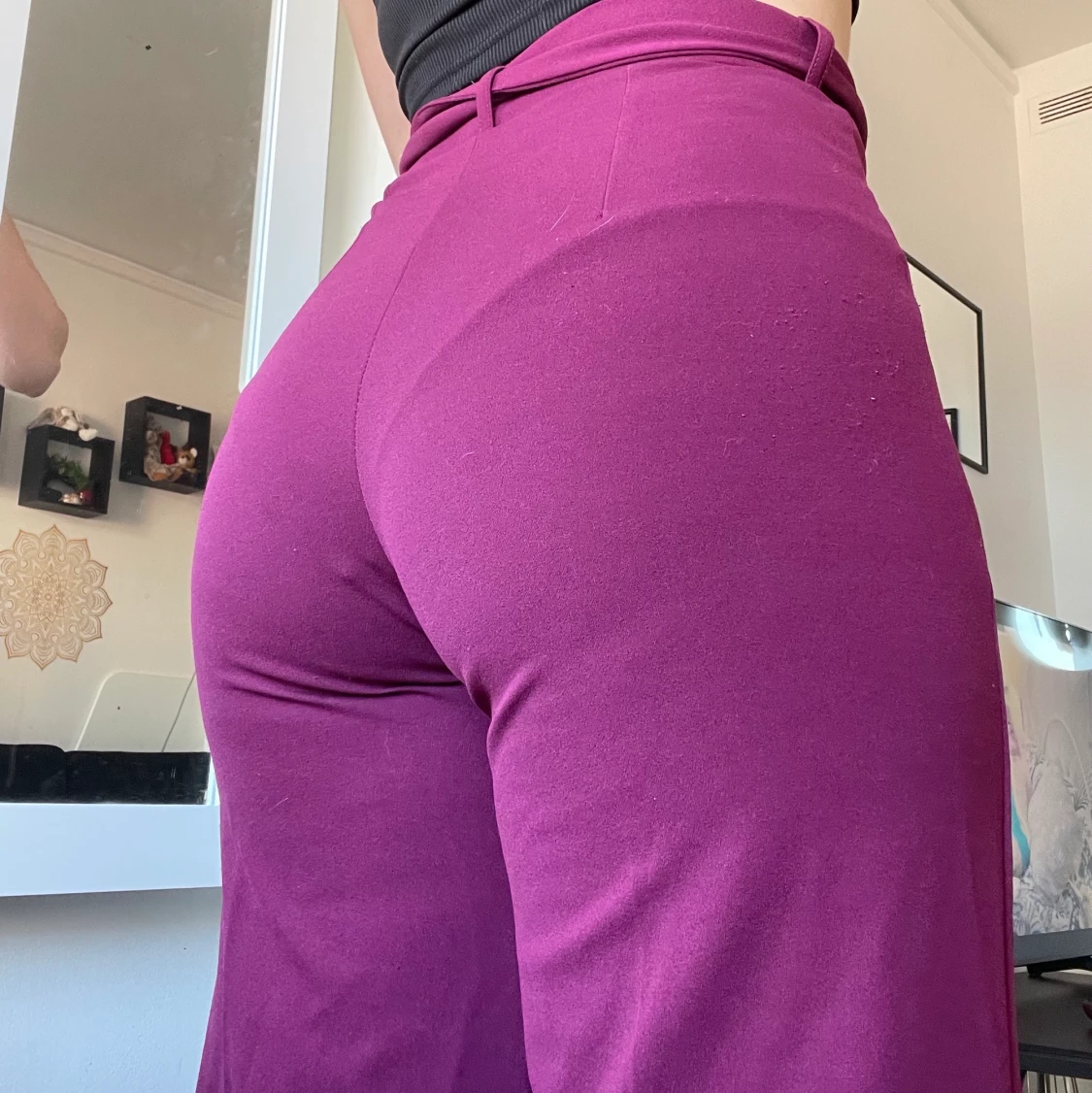 lila byxor wide leg - 90