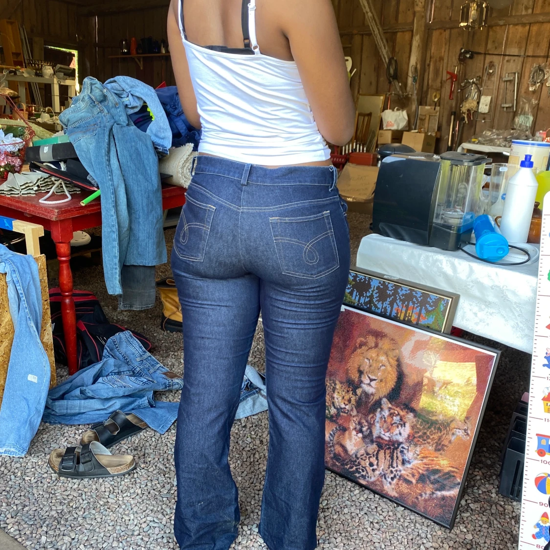 Blommiga 70-tals byxor - 90