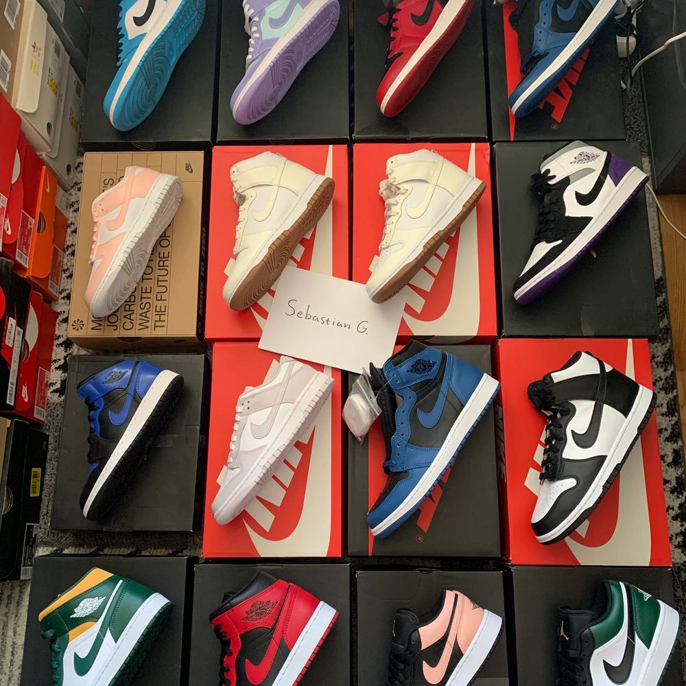 DM för info! - Aj1 low UNC Aj1 mid Purple aqua Aj1 mid reverse bred Aj1 High Marina Dunk low coral Dunk High sail gum Aj1 mid Court Purple Aj1 mid hyper royal Dunk Low venice Dunk High panda Aj1 mid sonics Aj1 mid Banned Aj1 low Crimson Aj1 low Green toe. Skor.