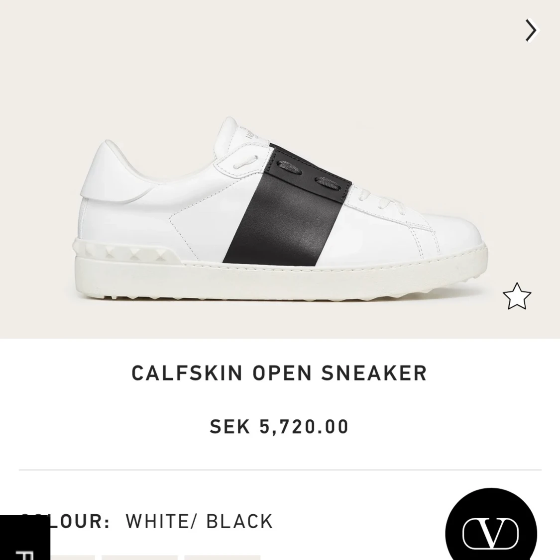 Valentino open sneaker