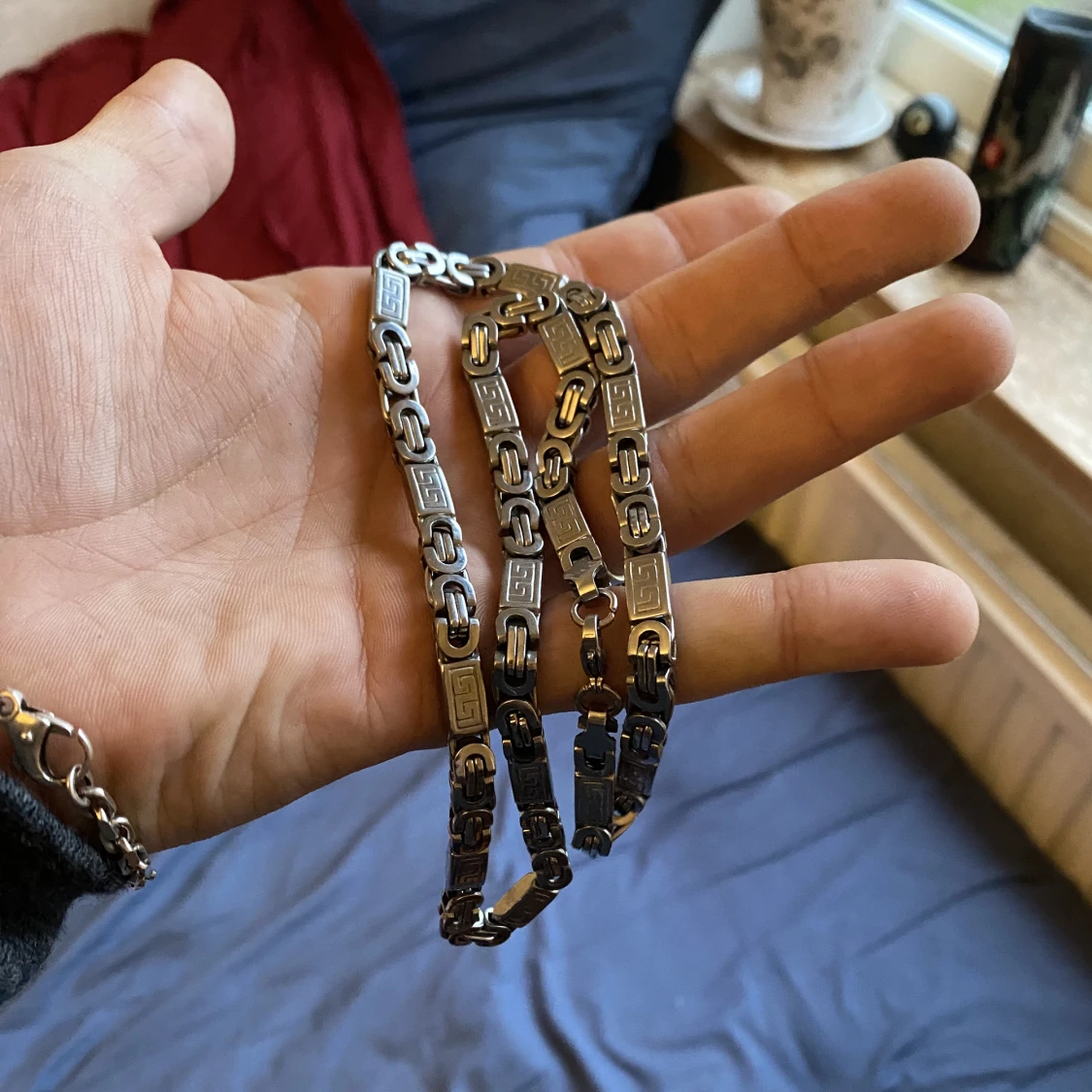 Länk i rostfritt stål - 90