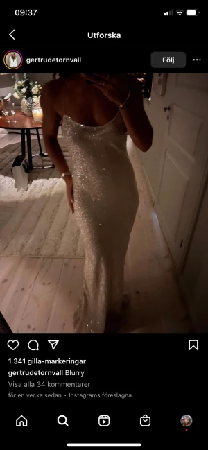 Nelly klänning  - Paljettklänning från Nelly, storlek 36/S