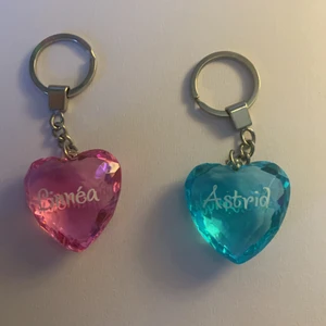 Nyckelringar  - 2 nyckelringar med namnen Astrid och Linnea på.