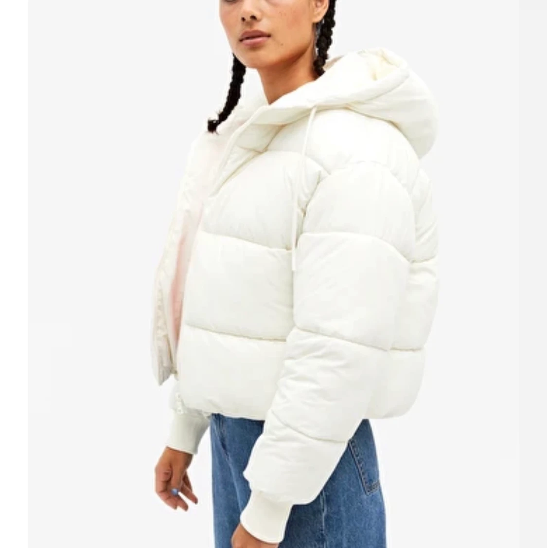 Cropped puffer jacket: Vit - 90